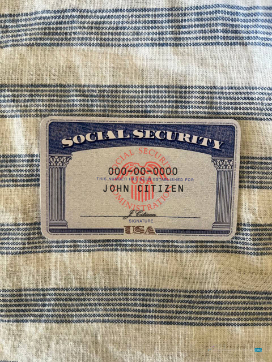 Download USA SSN photolook stripes textile background FRONT Photoshop template